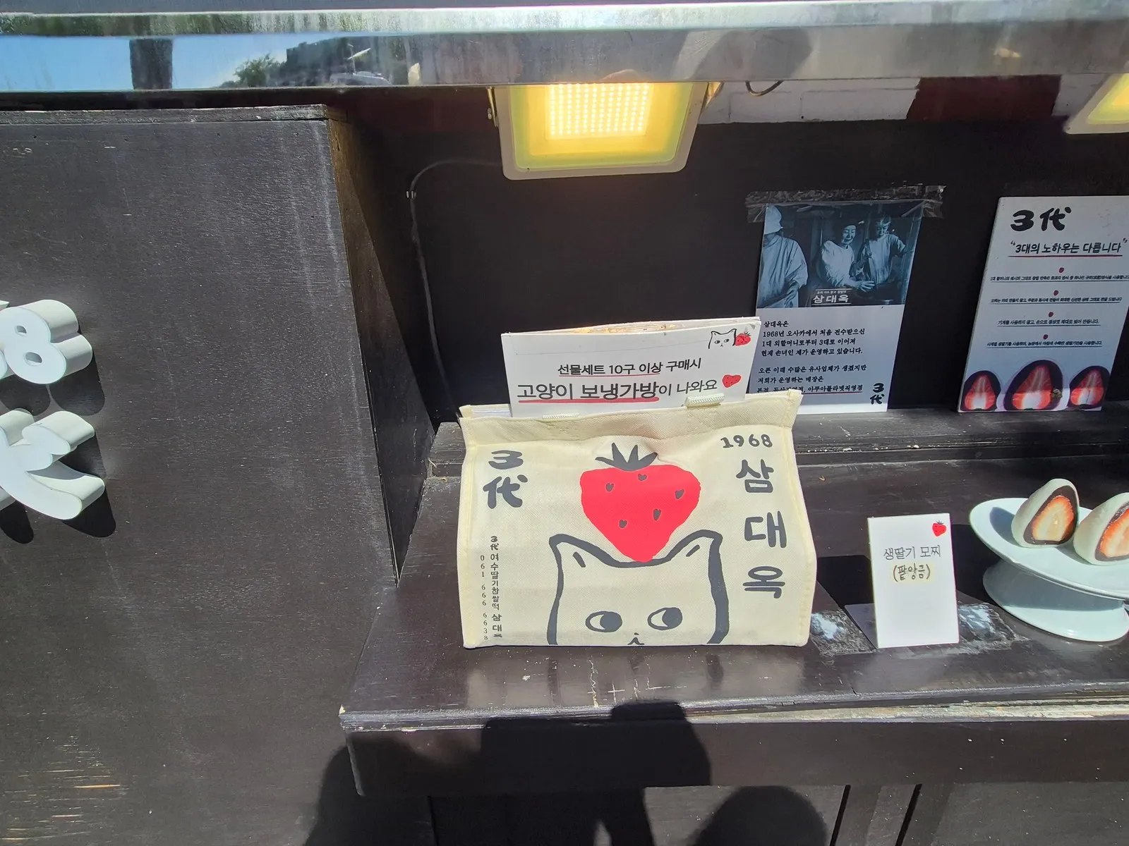 선물세트 10구 이상 구매 안내와 고양이 보냉가방